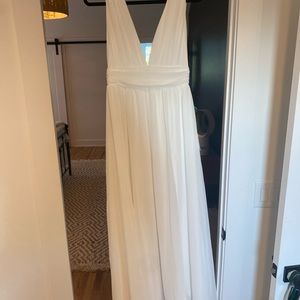 Lulu's Heavenly Hues White Maxi Dress